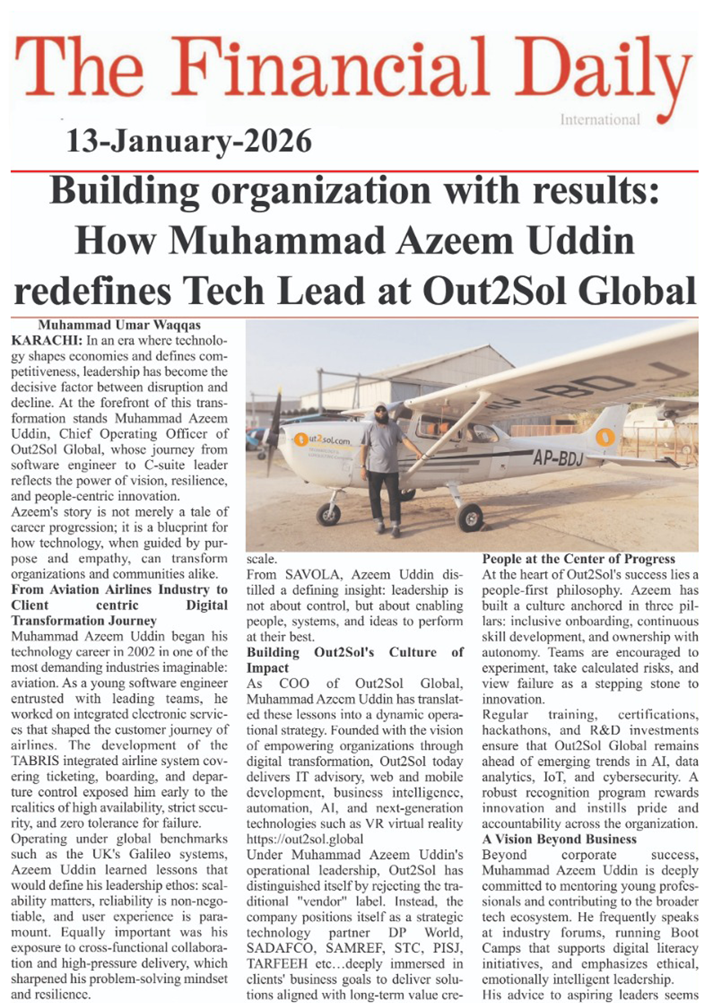  Out2Sol at Daily Financial News